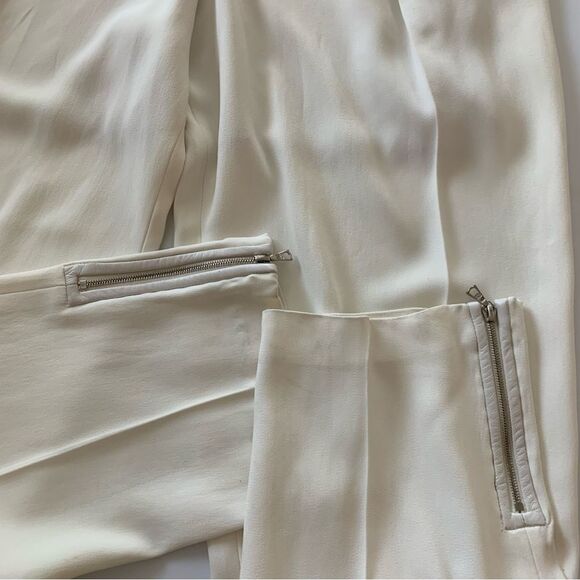 Vintage High Waisted Pleated Silk Trousers - Picture 7 of 8